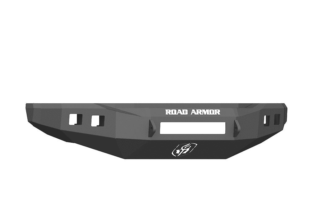 Road Armor 61740B-NW 2017-2021 Ford F450/F550 Non-Winch Front Bumper with Base Guard and Square Light Holes - Satin Black-BumperStock