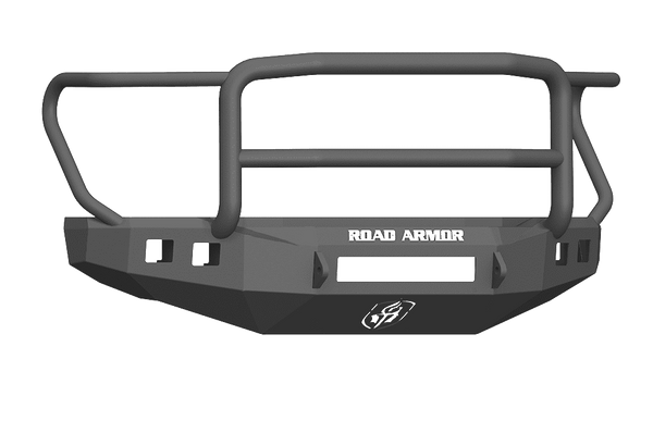 Road Armor 617F5B-NW 2017-2020 Ford F250/F350 Non-Winch Front Bumper with Lonestar Guard and Square Light Holes - Satin Black-BumperStock