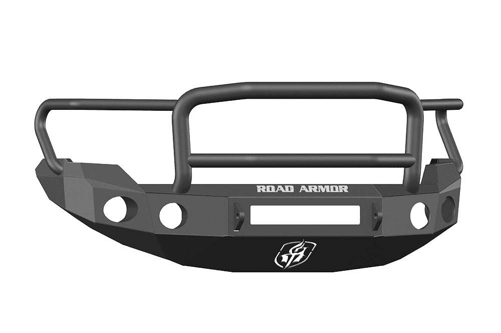 Road Armor 66135B-NW 2009-2014 Ford F150 Non-Winch Front Bumper with Lonestar Guard and Round Light Holes - Satin Black-BumperStock